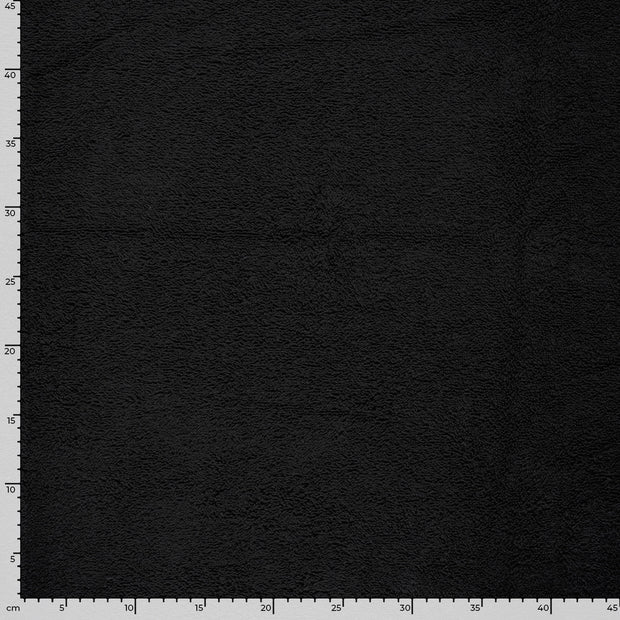 Terry Towelling fabric Unicolour Black