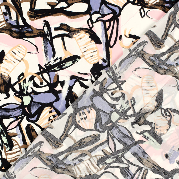 Viscosa Poplin tela Abstracto estampado 