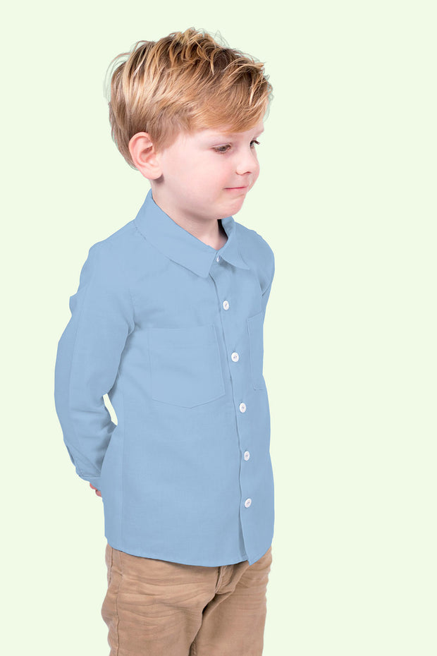 Bamboe Poplin stof Effen Indigo