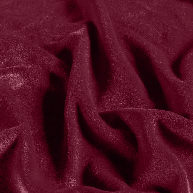 Supersoft Velvet fabrik Uni Bordeauxrot
