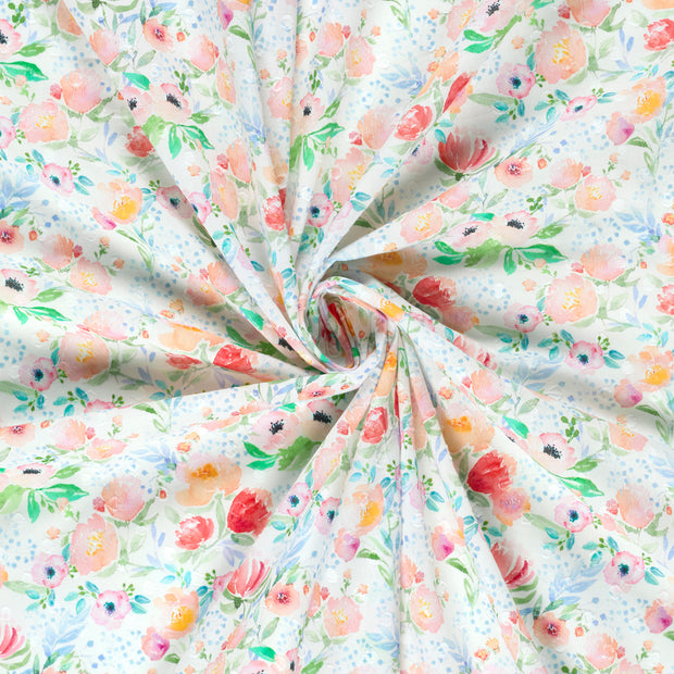  fabric Coral digital printed 
