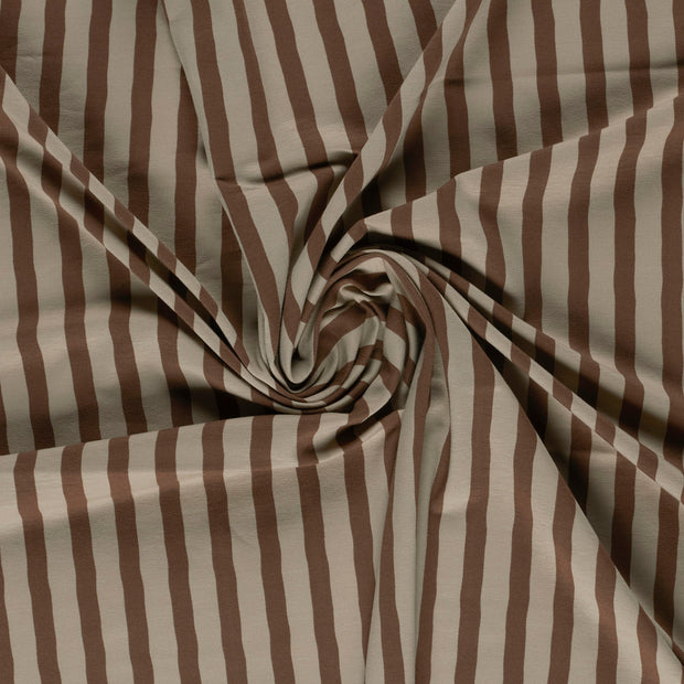 Jersey fabric Brown printed 
