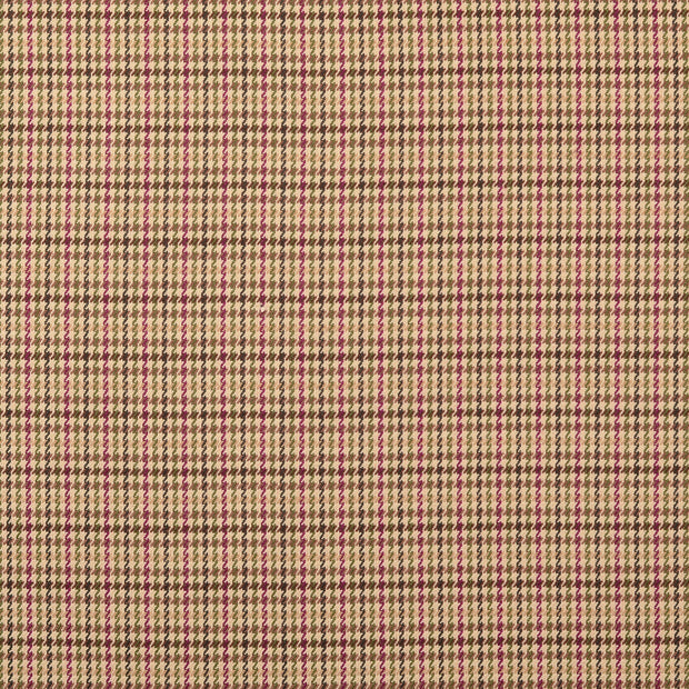 Popeline de Viscose tissu Pied-de-Poule Fuchsia