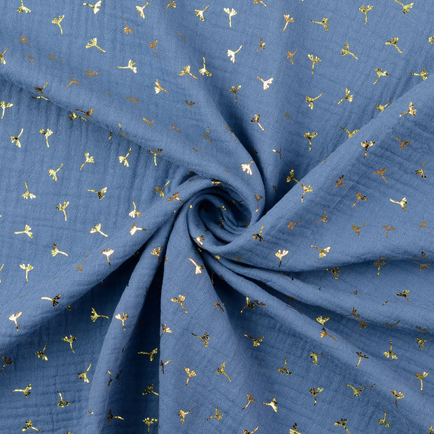 Muslin fabric Indigo 