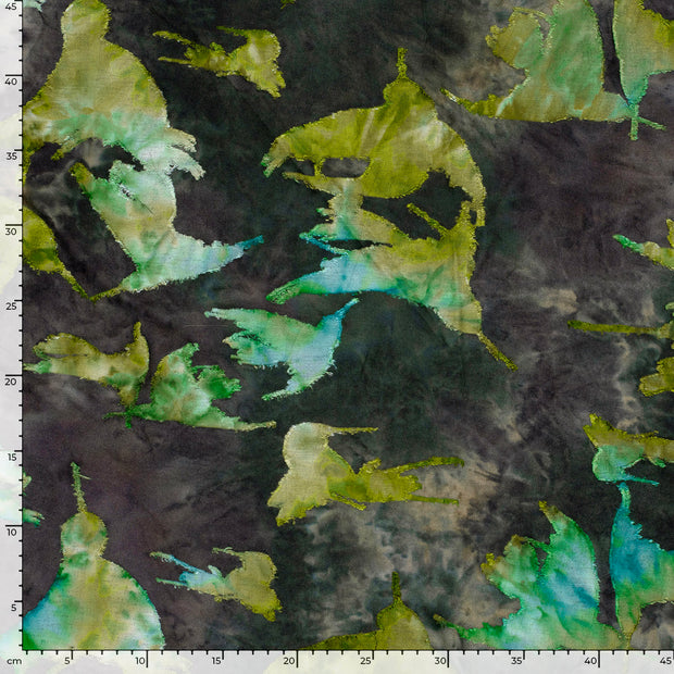 Burnout Jacquard fabrik Blumen Grün