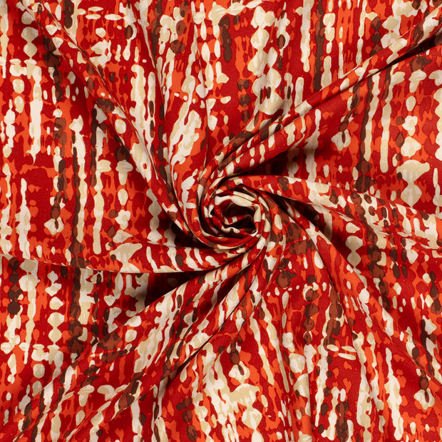 Viscosa Twill tela Ladrillo estampado 