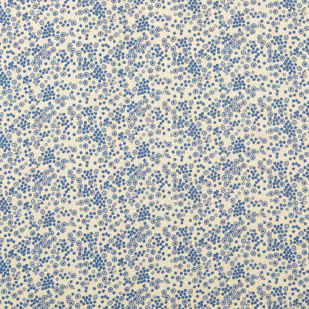 Seersucker fabrik Blumen Indigoblau