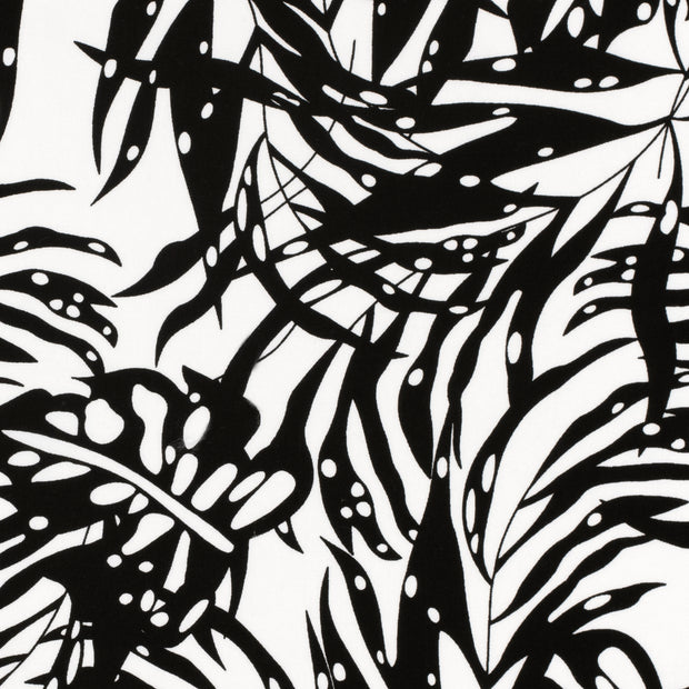 Bambú Poplin tela Abstracto Blanco óptico