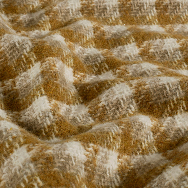 Jacquard stof Ruiten Oker
