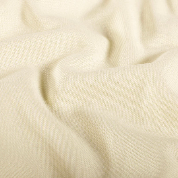 Geweven Viscose Linnen stof Effen Ivoor