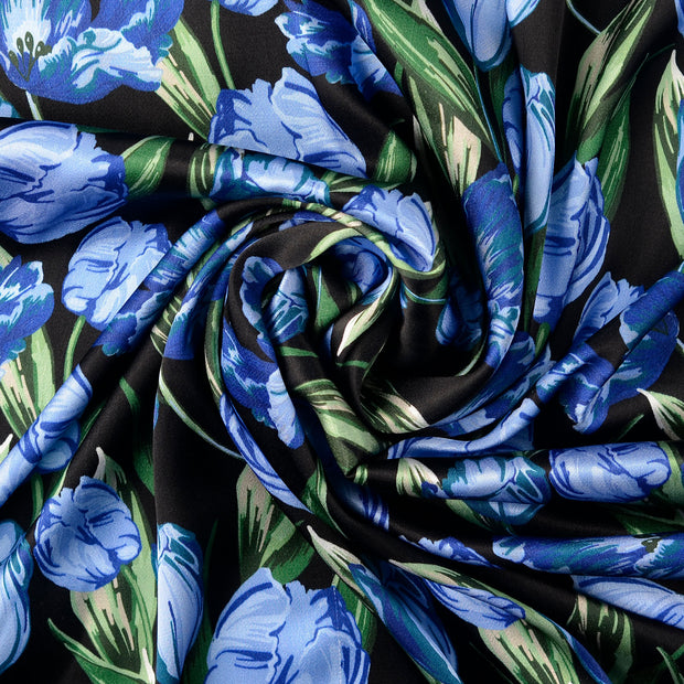 Viscose Satin fabrik Königsblau 