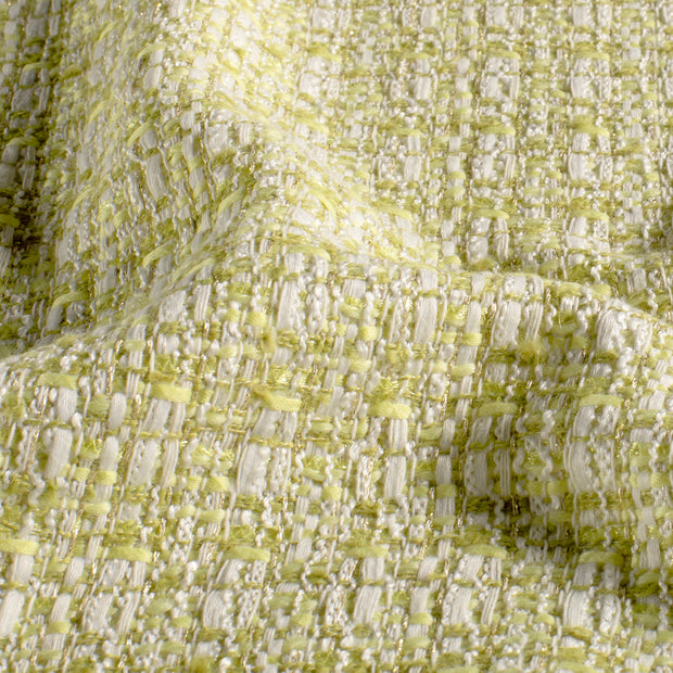Bouclé fabric Checks Lime Green