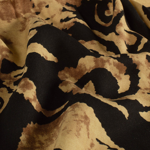Viscose Twill fabric Abstract Camel