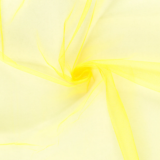 Tulle tissu Jaune fluo semi-transparent 