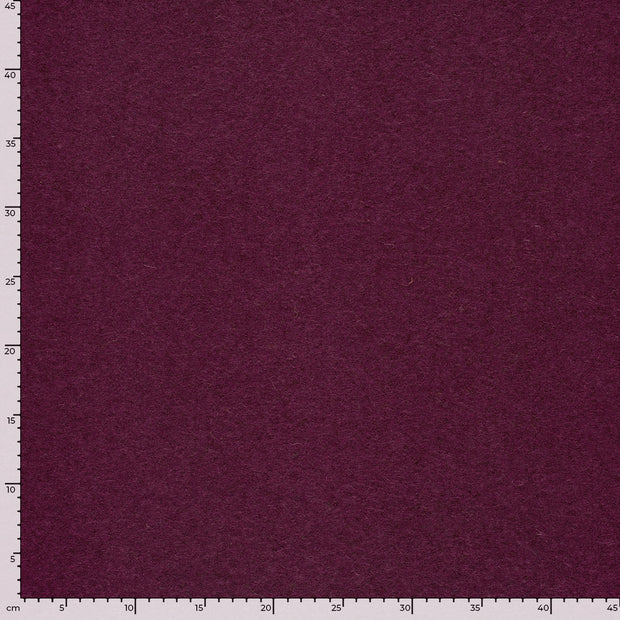 Wool Boucle fabric Unicolour Wine red
