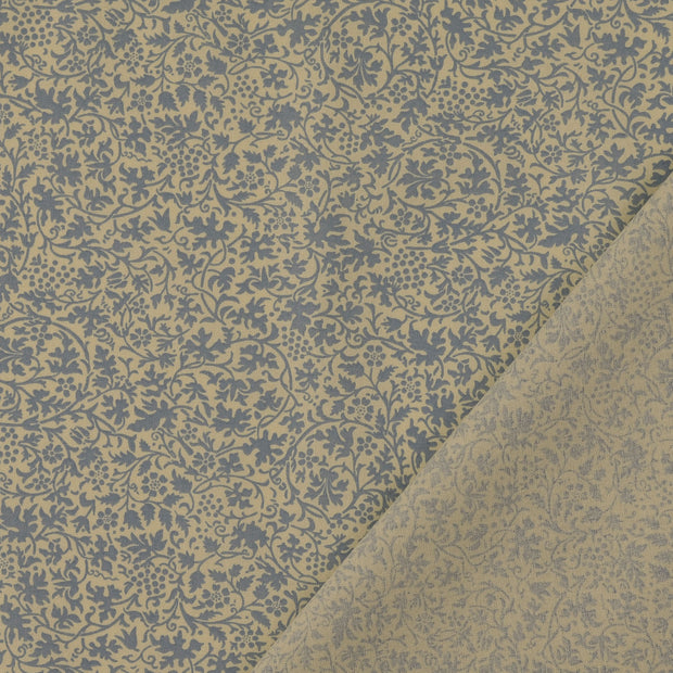 Cotton Poplin fabric Baby Blue printed 