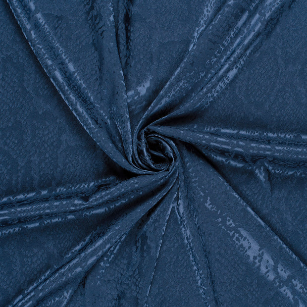 Satin Jacquard fabric Steel Blue 