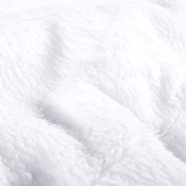 Teddy fabric Unicolour White