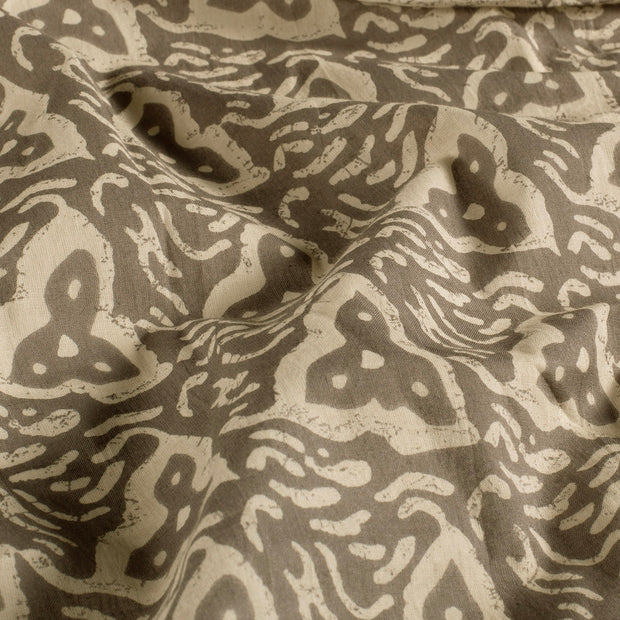 Voile stof Abstract Grijs