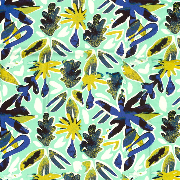 Popeline de Viscose tissu Menthe mat 
