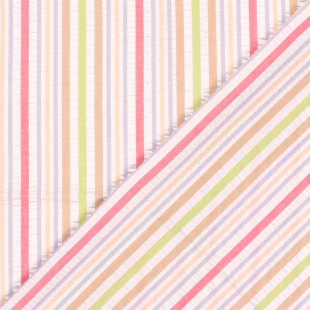Seersucker tissu rayures 