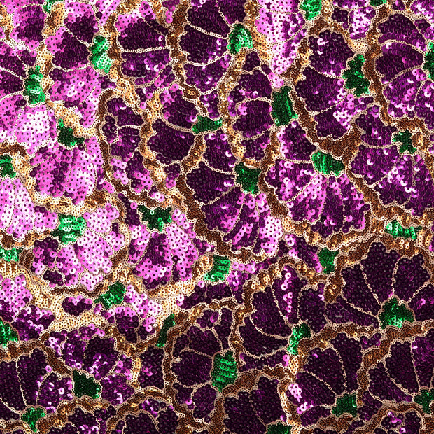  tissu fleurs Fuchsia