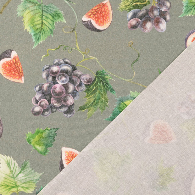 Cretonne fabric Grey digital printed 
