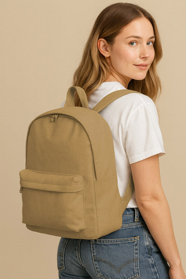Canvas fabric Unicolour Camel