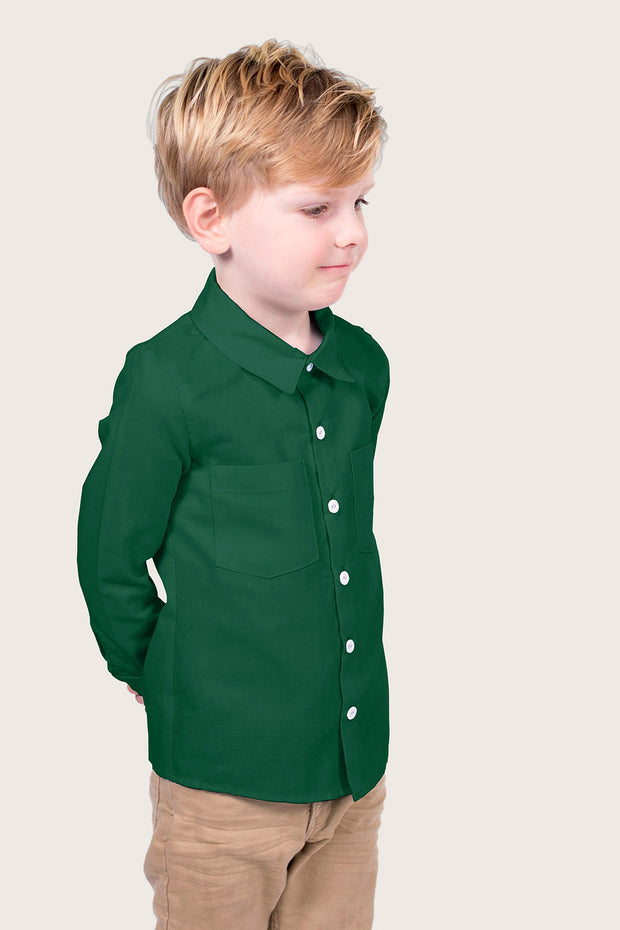 Viscose Poplin fabrik Uni Dunkelgrün