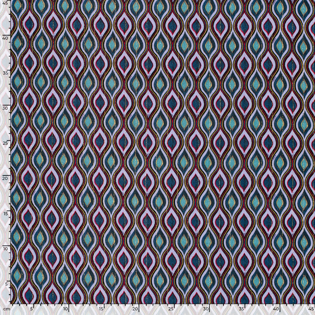 Borken Crepe fabric Abstract Lavender
