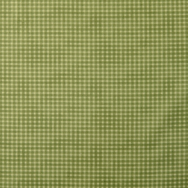 Katoen Poplin stof Ruiten Olijf Groen