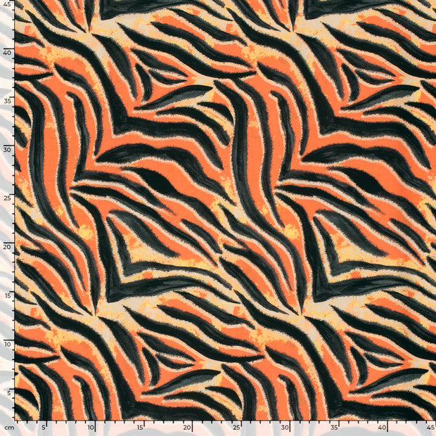 Algodón satinado tela Abstracto Coral