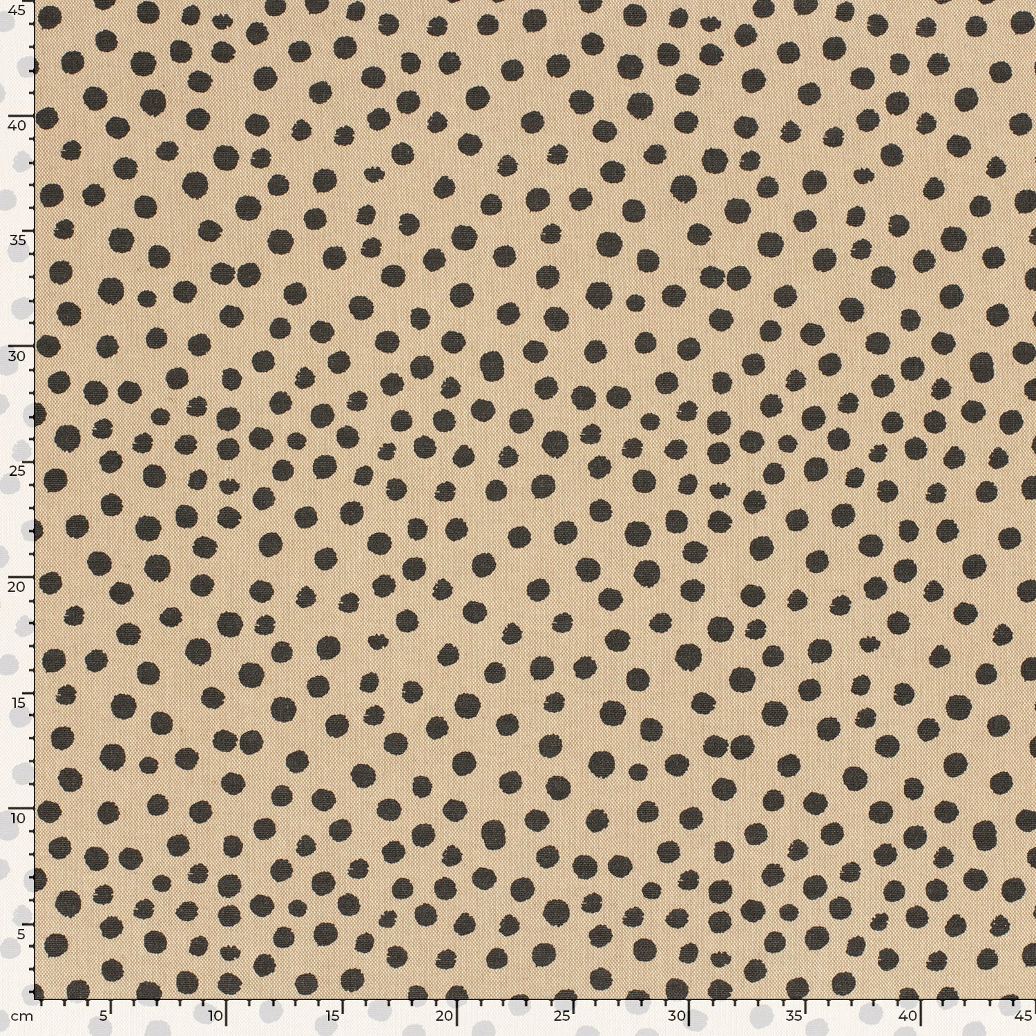 Leinen-Optik Stoff Punkte Beige Stoff Großhandel Nooteboom