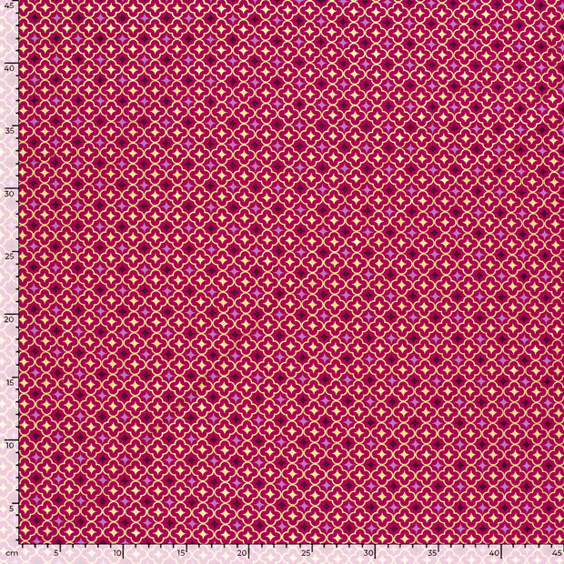 Baumwolle Popeline fabrik Abstrakt Magenta
