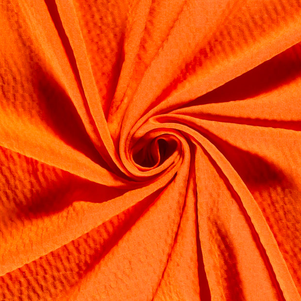 Viscose Bubble tissu Unicolore Orange