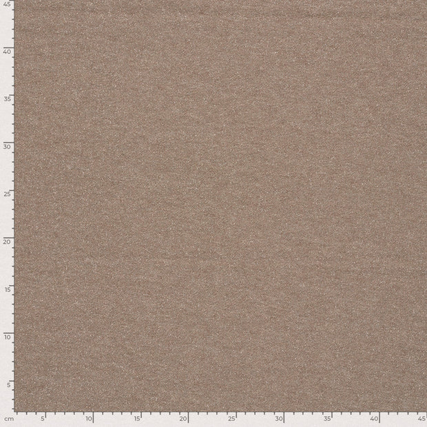 Heavy Knit fabrik Melange Braun