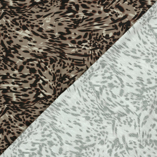 Viscose Vortex Jersey fabric Leopards digital printed 