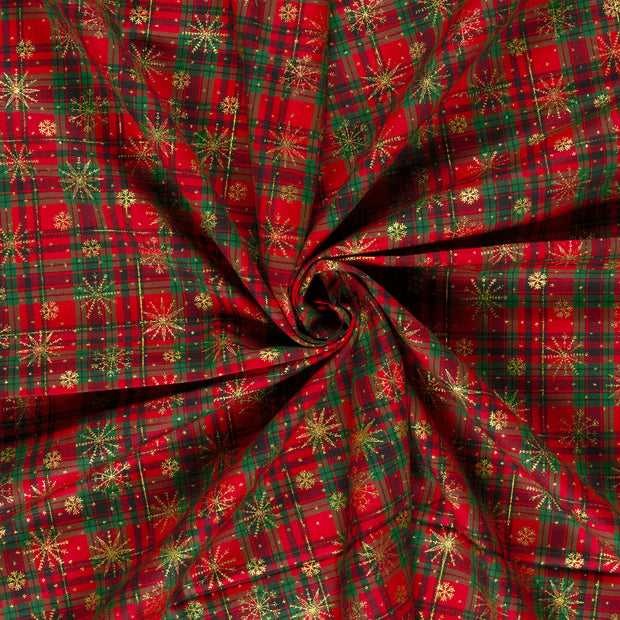 Algodón Popelina tela Rojo 