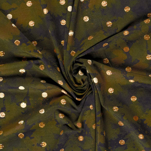 French Terry fabric Brown digital printed 