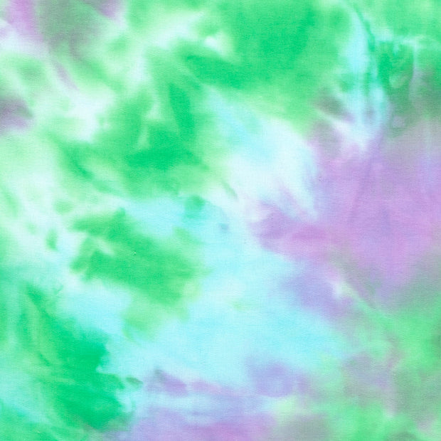 French Terry fabric Tie Dye Green