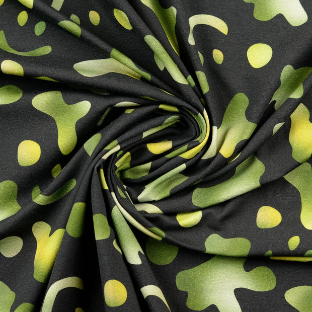 Jersey de Coton tissu Noir 