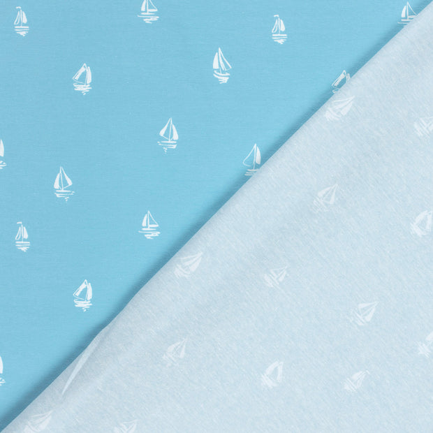 Algodón Jerséis tela Barcos de vela estampado 