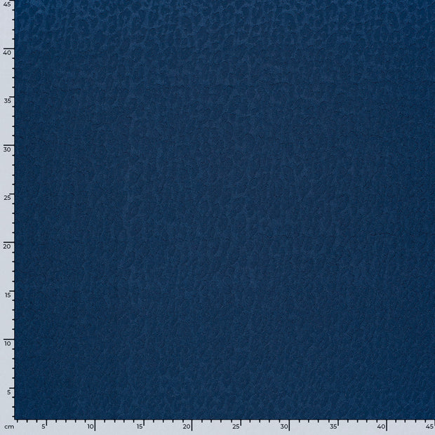 Satin Jacquard fabric Unicolour Steel Blue