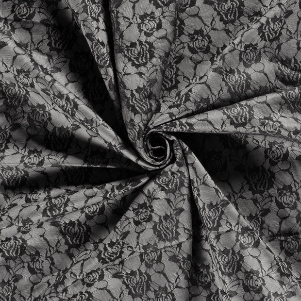 Punta di Roma fabric Light Grey flocked 
