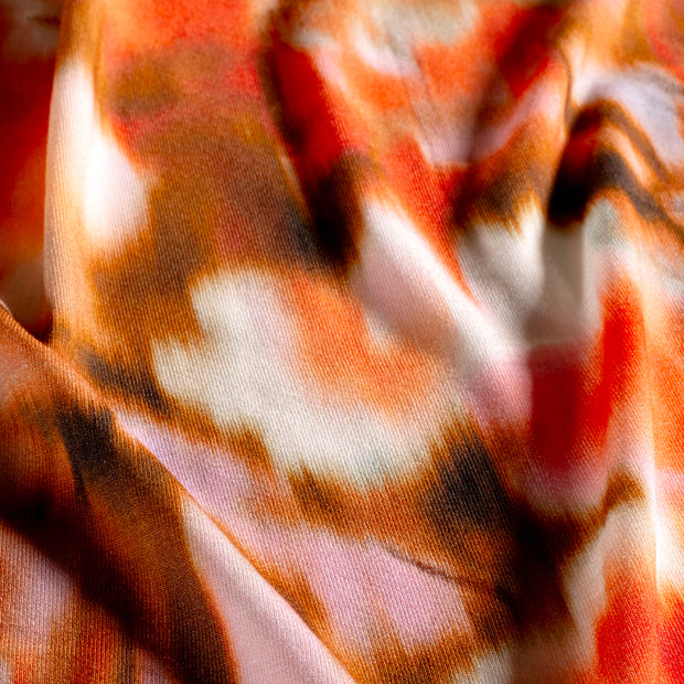 Viscose Jersey fabric Abstract Coral