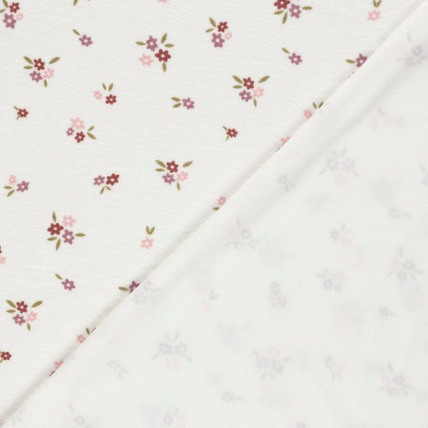 Stretch terry fabric Flowers printed 