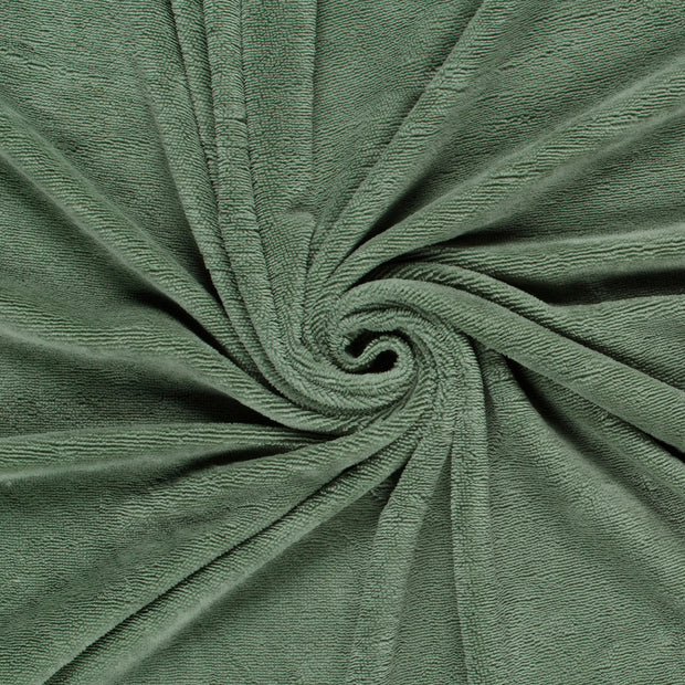 Bambus Fleece fabrik Khaki-Grün 