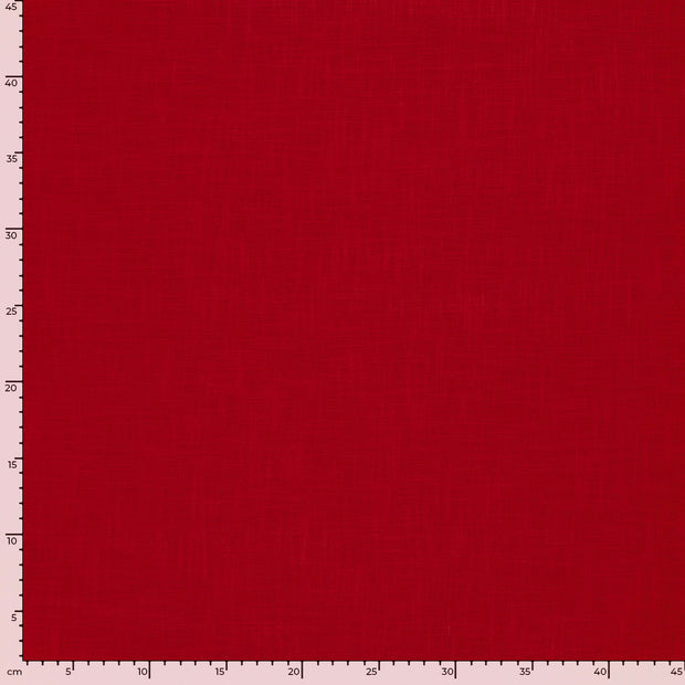 Ramie Linen fabric Unicolour Dark Red