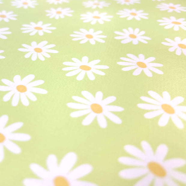 Toile Cirée tissu fleurs Vert