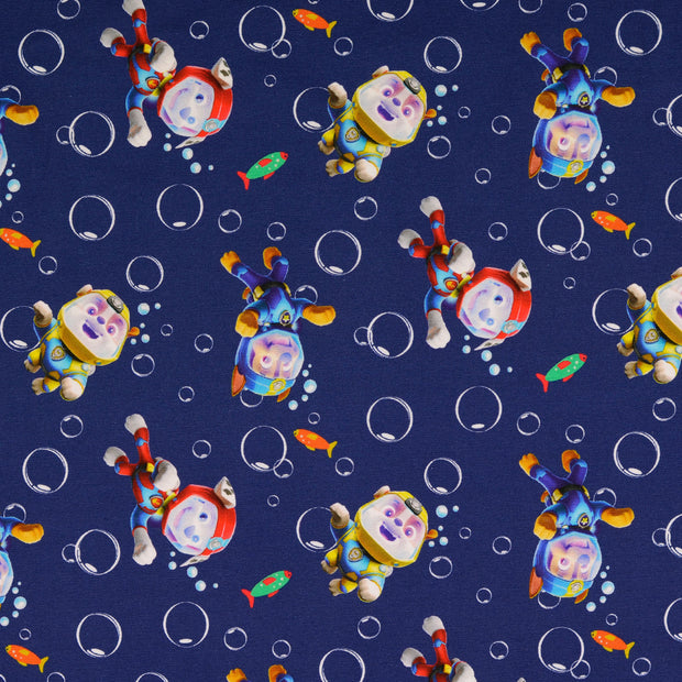 Jersey stof Paw Patrol Babyblauw